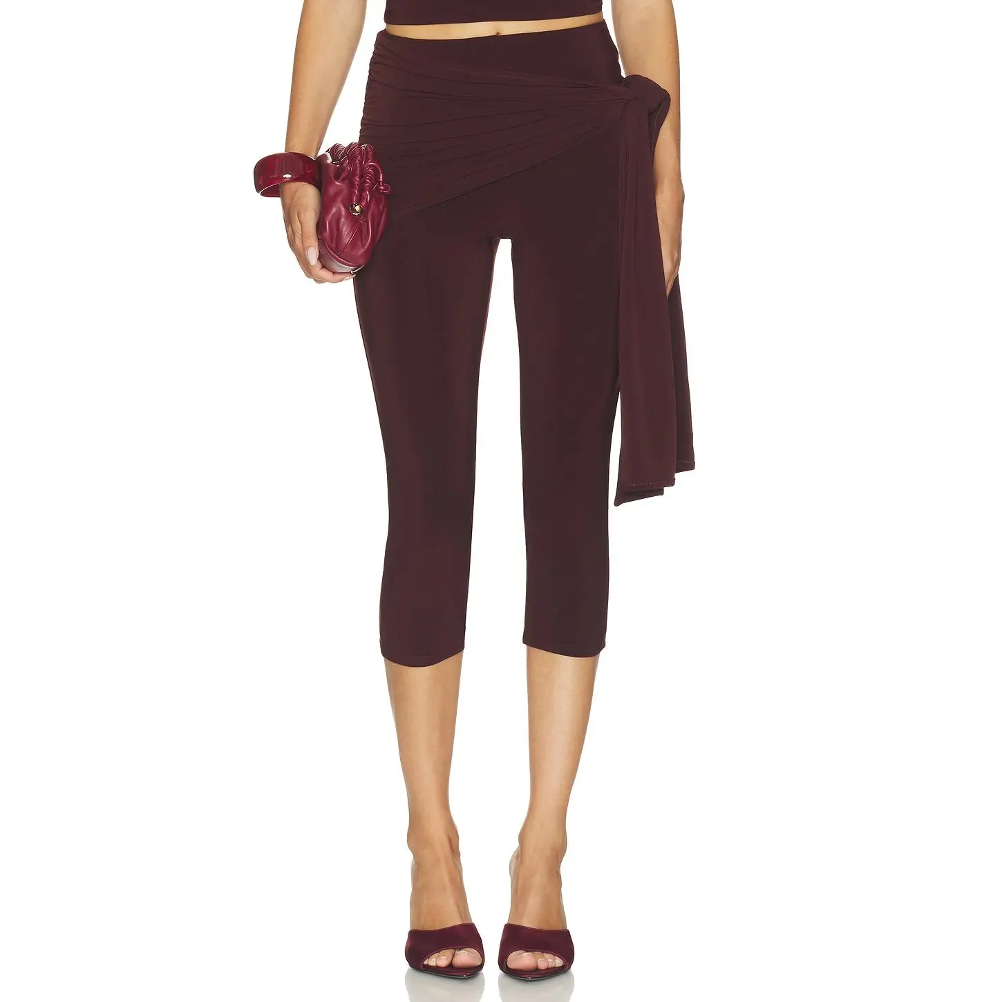 Lovers and Friends Carmela Capri Pant in Chocolate Brown