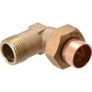 NIBCO 3/4" Cast Copper Pipe 90° Union Elbow C X M, Pressure Fitting B072850