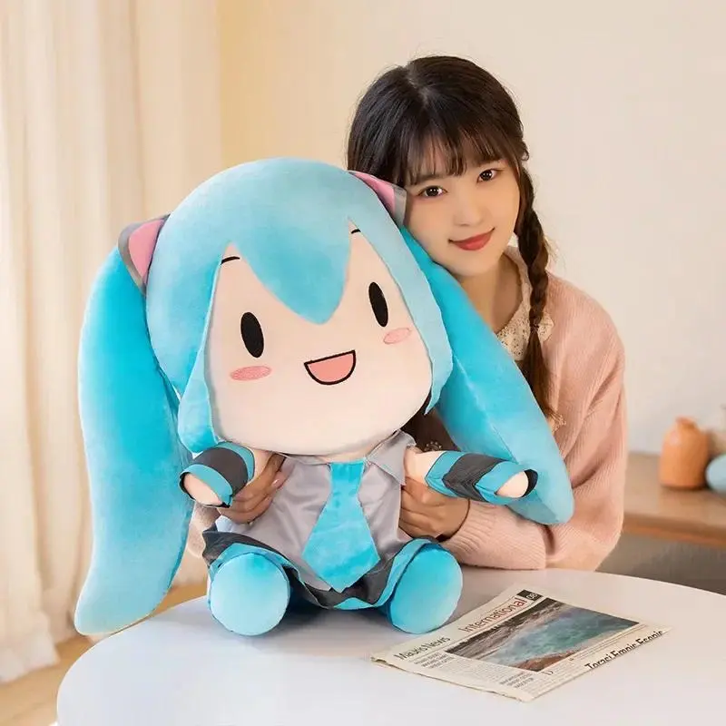 Big Size Japanese Anime Hatsune Miku Plush Toy, Stuffed Cartoon Doll, Home Decoration, Birthday Gift for Girls, Girl