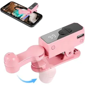 Pink Rechargeable Auto Clicker for Smart Phone, Phone Screen Device Speed Clicker for iPhone iPad Apps, Fast Click Continuous Click for Tiktok, Live Broadcasts Likes, Lightning Deal