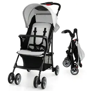 Ultra-Lightweight Foldable Baby Stroller - 13 lbs Compact Travel Pushchair for 0-36 Months, Portable One-Hand Fold Baby Cart for Airplane & Daily Outings