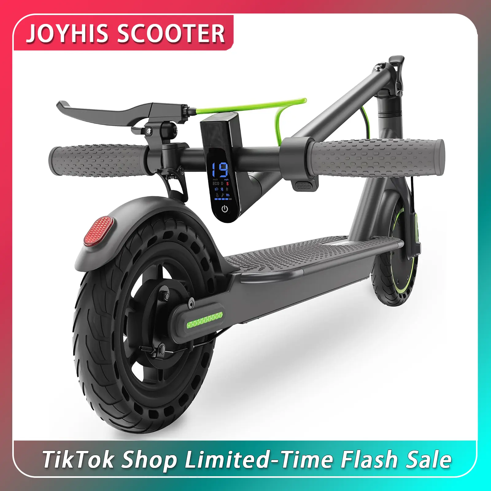 Green Electric Scooter for Adults – 19 MPH Top Speed, 350W Motor, Foldable Design, 8.5-inch Safe Explosion-Proof Tires, Smart App Control, Front LED Light & Rear Brake Light; Suitable for Adult Commuting and Campus Riding (2026 New Model)