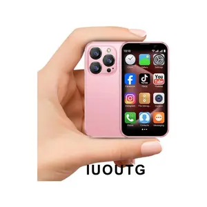 Mini Phone Unlocked 3.0" HD Touch Screen Quad Core Dual SIM Face ID Android 2GB+16GB Compact Smartphone for Kids Blue with 3MP Front & 5MP Rear Camera