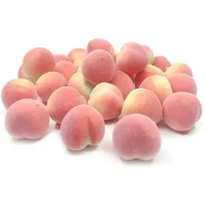 Mini Artificial Peach Fake Peach Fruit Small Simulation Lifelike for Home Cabinet Table Party Decoration Photography Prop 20 Pcs