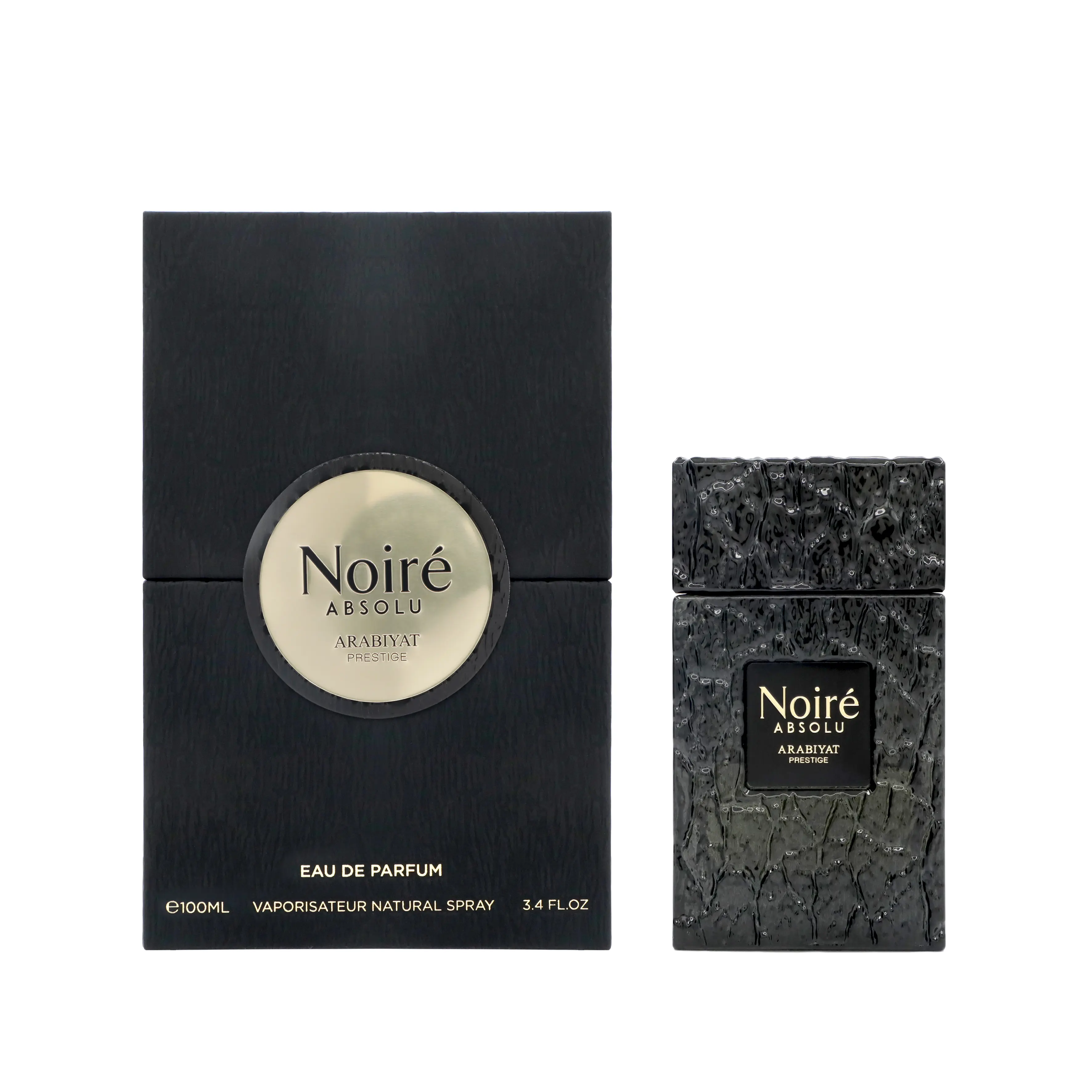 Arabiyat Noire Absolu EDP Spray for Men, 3.4 fl oz Single Item, Bold Seductive Lasting Men's Fragrance with Raspberry, Bergamot, Amber, Cedarwood, Vetiver, Leather & Wood Notes, Men's Fragrances