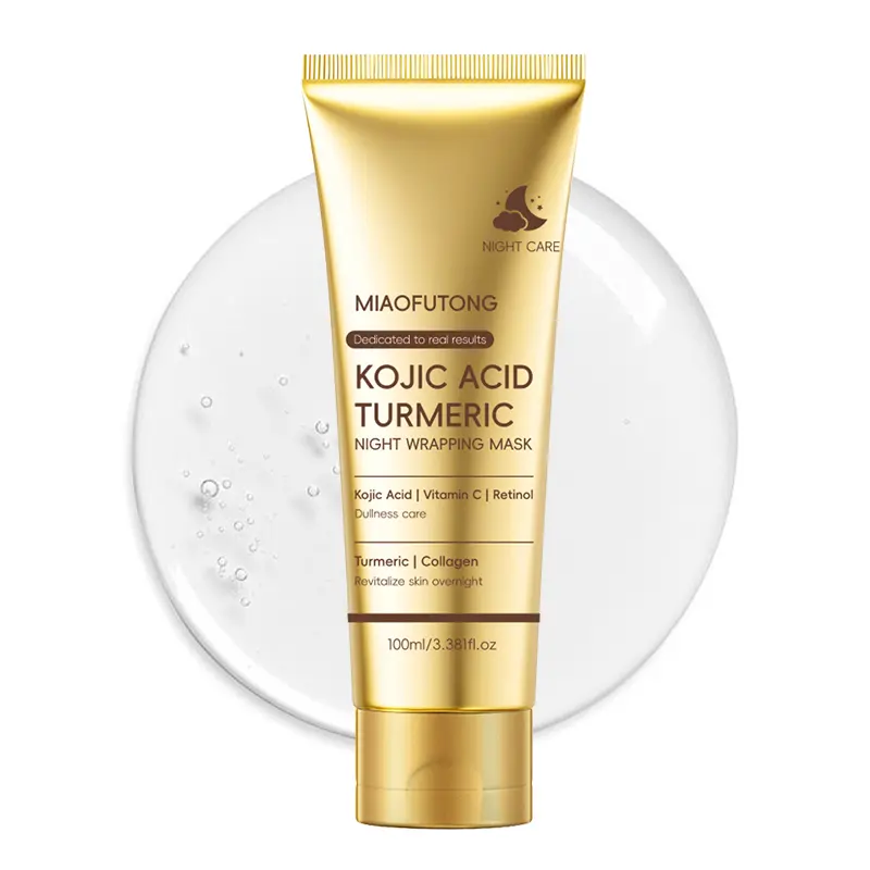 Unisex Kojic Acid-Turmeric-Niacinamide-Vitamin C Overnight Exfoliating Peeling Skin Mask - Deep Cleansing, Brightening, Nourishing Night Treatment for Radiant Complexion, All Skin Types (Face & Body Care)