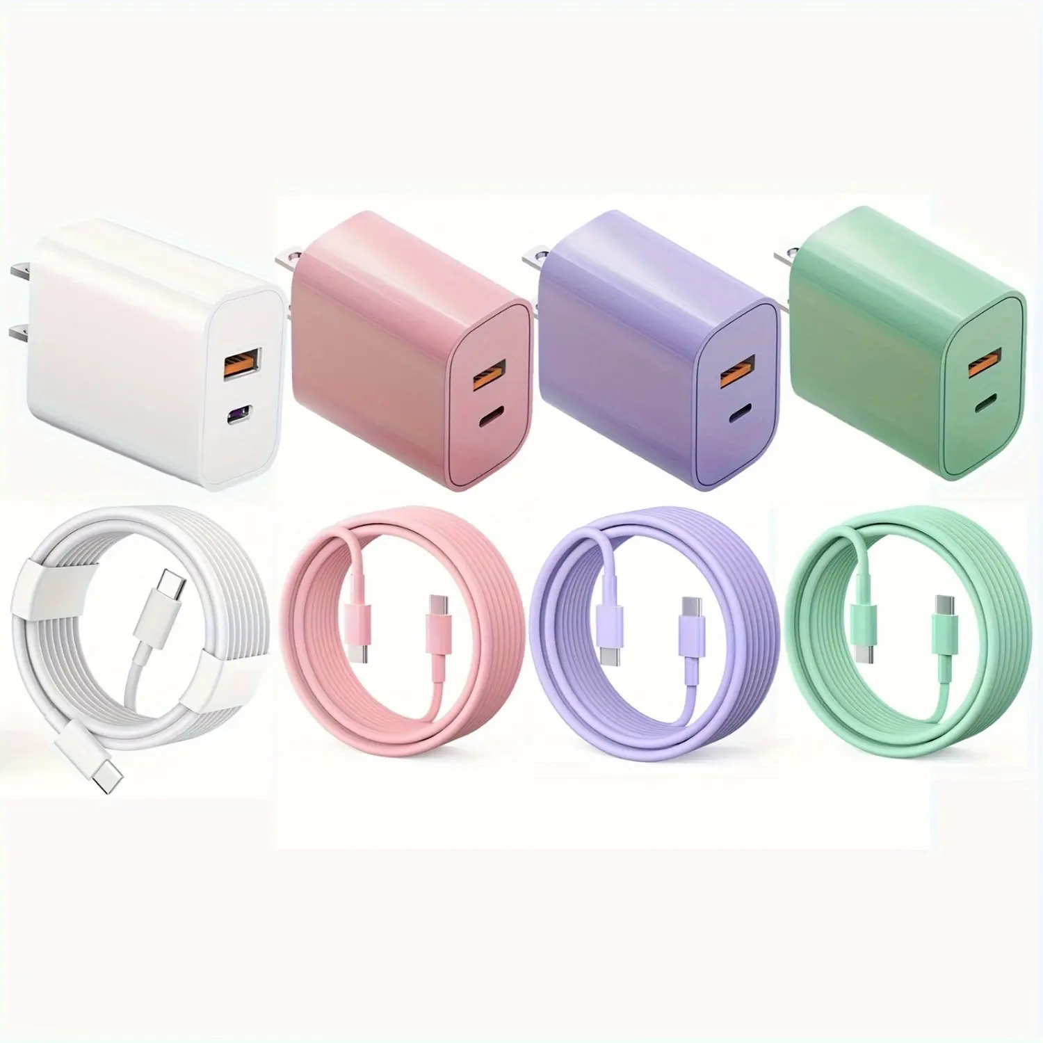 For iPhone 17 Charger Fast Charging,20W+18W Dual Fast USB C Charger Block  with 10Ft  USB C to C Cable for IPhone 17 16 15 Series, IPad
