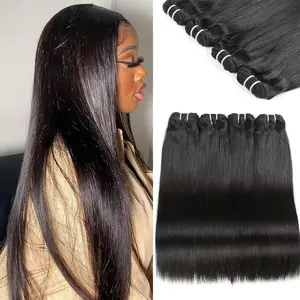 Karlami 12A Brazilian Straight Human Hair Bundles 14 Inch-30 Inch 100% Unprocessed Virgin Body Weave 3/4 Bundles Deals Human Hair Loosedeep Wave Human Hair Natural Color