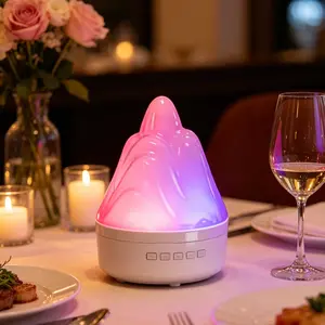Wireless Bluetooth-compatible Speaker Ambient Light, RGB Colorful, Mountain Shape, Rechargeable Desktop Nightlight, Decorative Lighting