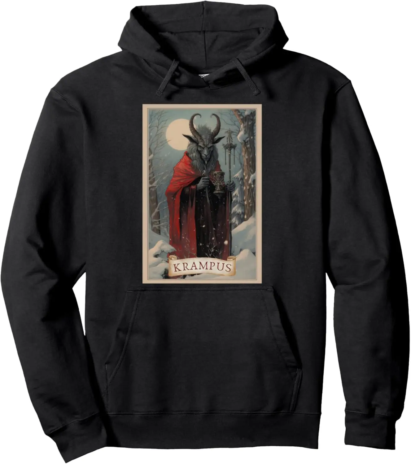 Merry Krampus Christmas Xmas Horror Ugly Sweater Evil Pajama Pullover Hoodie