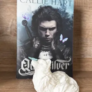 Quicksilver Inspired White Fox Figurine with Butterfly Bookshelf Decor for Callie Hart Fantasy Fans