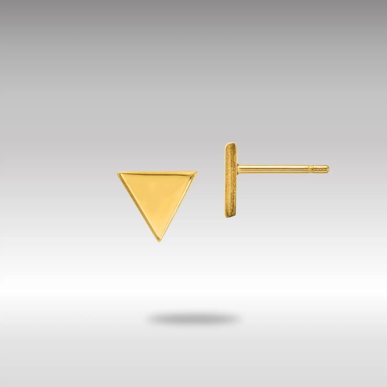 14K Gold Triangle Post Earrings - Model XE3081