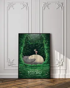 [Sale off up to 50%] [Free ship] [No Frame] Totoro by Studio Ghibli Movie Poster, High Quality Film Print, Ghibli Movie Poster Print, Japanese Poster for Wall Aesthetic Decor