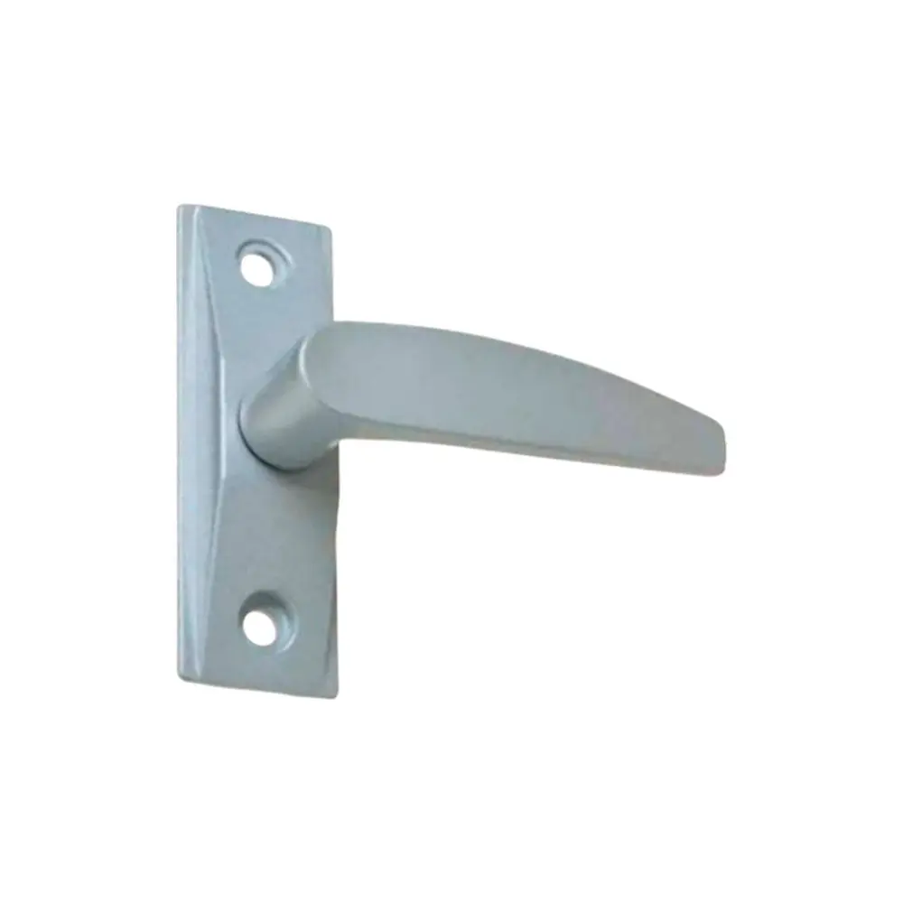 ILCO 456S Left-Handed Straight Lever Door Handle - Aluminum, 1 3/4" to 3" Door Thickness, Field Reversible Handing, Allows Operation Without Grasping