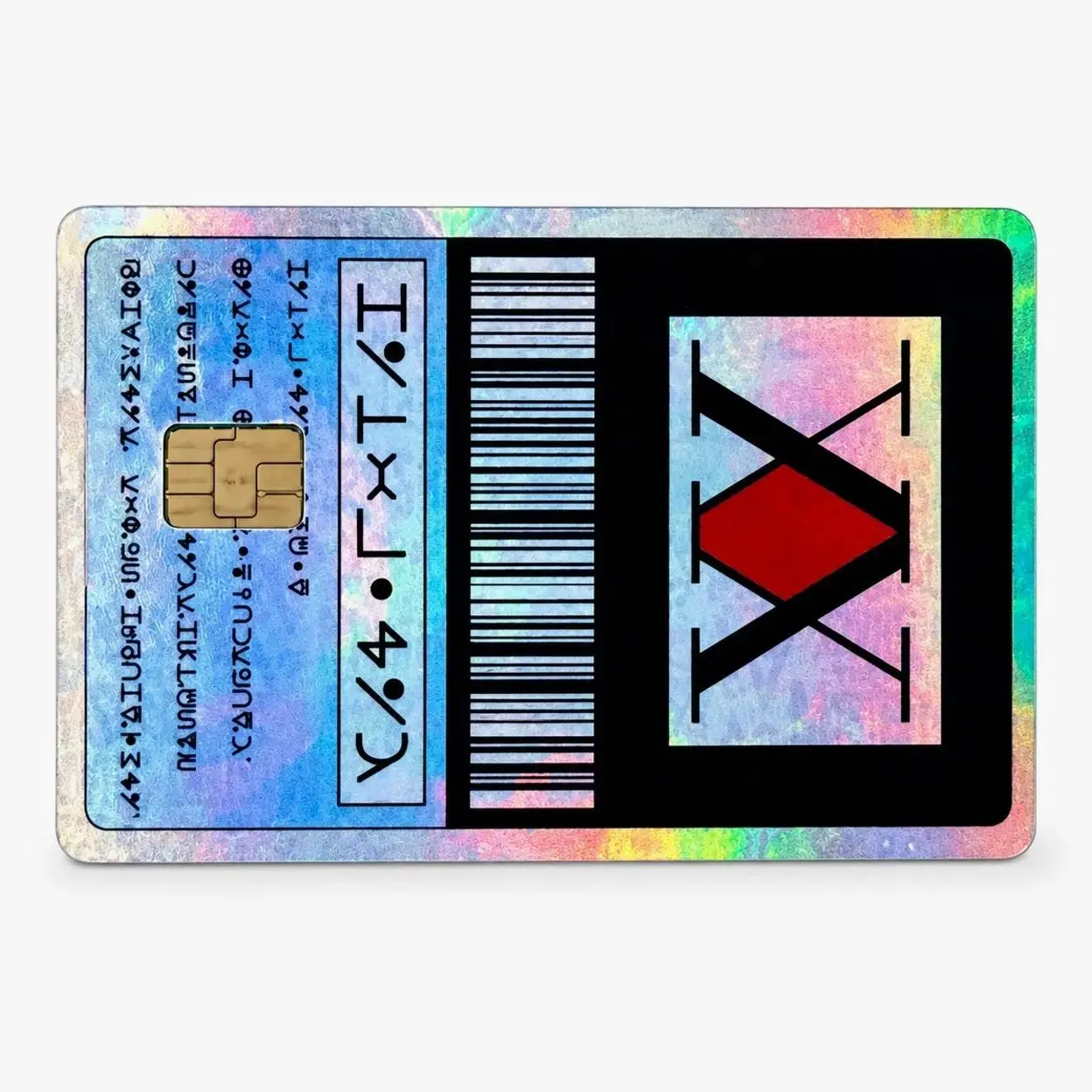 Hunter License Card Skin Sticker – 2 Pack Holographic Anime-Inspired Wallet Card Decal – Premium Vinyl Cover for Credit Cards, Debit Cards, Gift Cards & Card Collectors