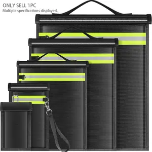 Faraday Privacy Bag, Emp and RFID Blocking, Faraday - Paquete de 5 bolsas Faraday a prueba de EMF, Anti-Tacking, Fireproof Key Protection, Phone, Radio, Car Keys, Security Storage