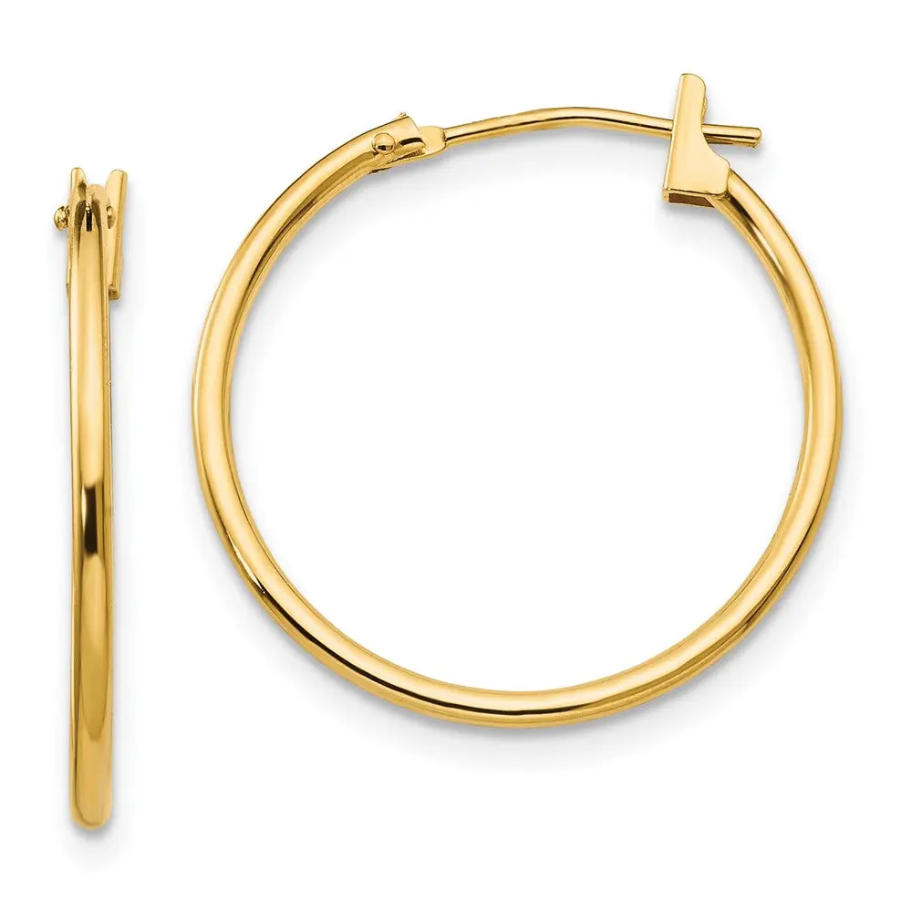 14k Madi K 1mm Hoop Earrings (0.41 grams)