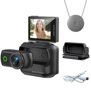 Tiny Portable Vlogging Camera, Magnetic Wearable Action Camera, Hands-Free POVs, Pet POV, Lightweight for Sports