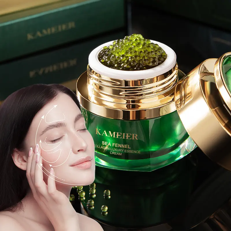 Carmel Sea Fennel Collagen Moisture Filler Cream 30g, Firming face cream, gentle hydration, moisturizing and firming facial moisturizer, improve facial fine lines, containing hyaluronic acid, suitable for men and women