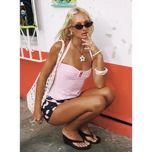 Isabetta Halter Top Pink