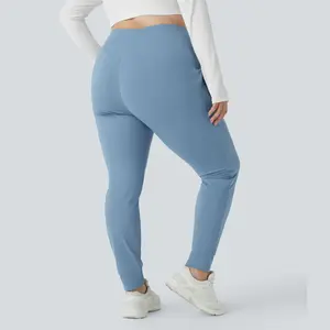 Halara Softlyzero Airy High Waisted Drawstring Side Pocket Plain Full Length Cool Touch Plus Size Joggers-UPF50+