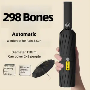 Windproof compact umbrella - high-quality fabric, automatic opening - compensation for damaged items - portable umbrella for both men and women