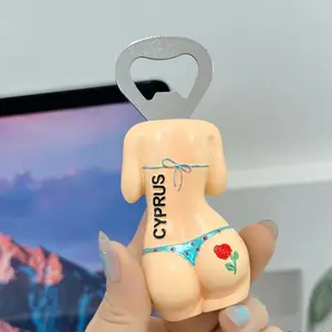 Novelty Bikini Refrigerator Magnet Bottle Opener, 3D Funny Tourist Souvenir Decorative Fridge Magnet for Beer Lovers & Home Bar