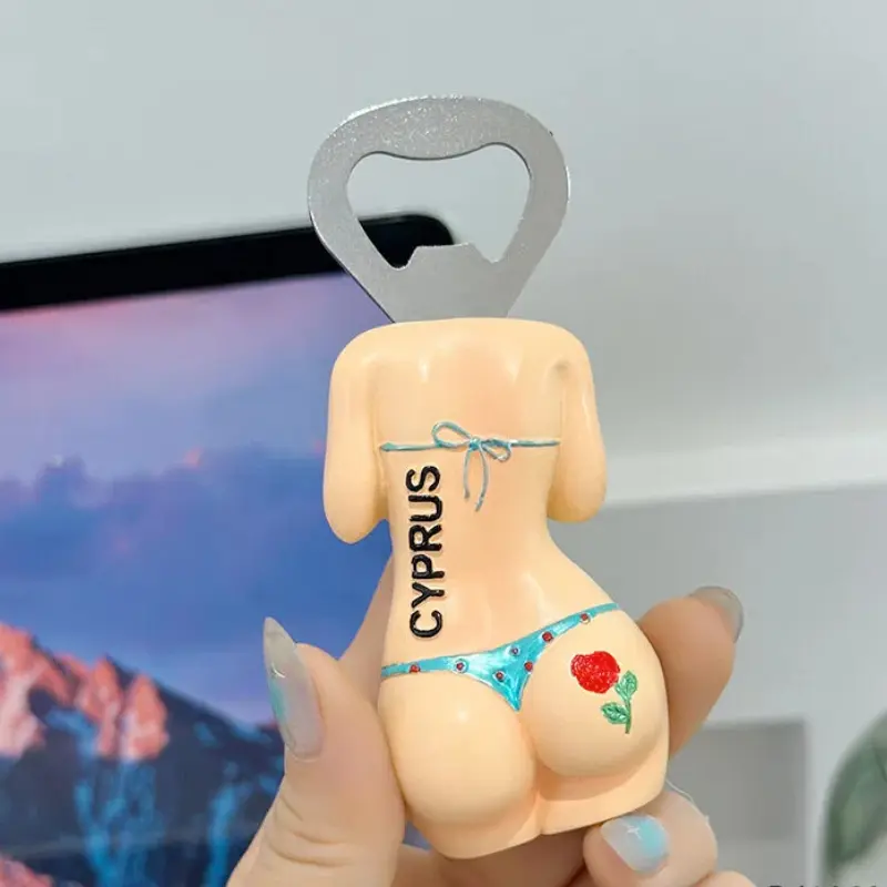 3D Novelty Bikini Metal Beach Refrigerator Magnet Bottle Opener - Kitchen Utensil for Adult Beer Lovers, Family Dorm Home Bar Decor Souvenir, Adults