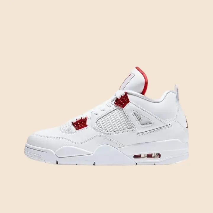 Replica red metal comfortable running shoes, fashionable classic sports shoes, outdoor basketball shoes