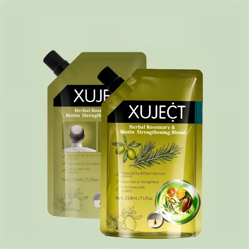XUJECT Herbal Rosemary & Biotin Hair Strengthening Shampoo 210ml Nourishes Thickens Hair 8 Plant-Derived Actives Sulfate-Free Daily Care Buy 1 Get 1 Free Nourishing Haircare Cleanser