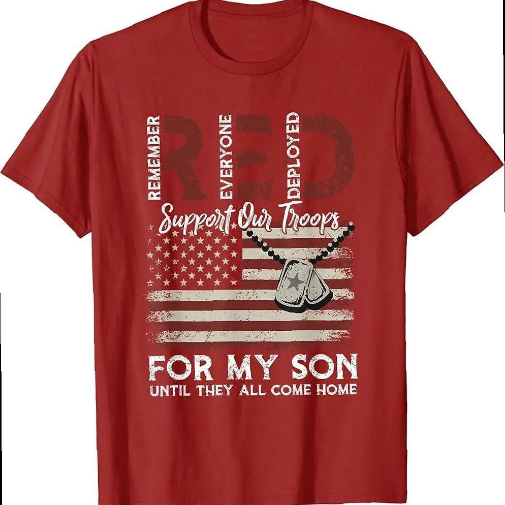 I Wear Red For My Son Remember Everyone Red Friday Military T-shirt