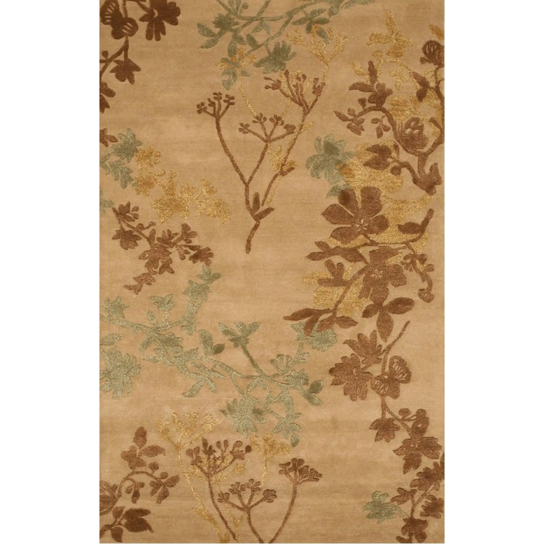 Refined Luna Beige Hand Tufted Wool & Viscose Rug