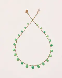 EVERGREEN DROPS & BEADS NECKLACE