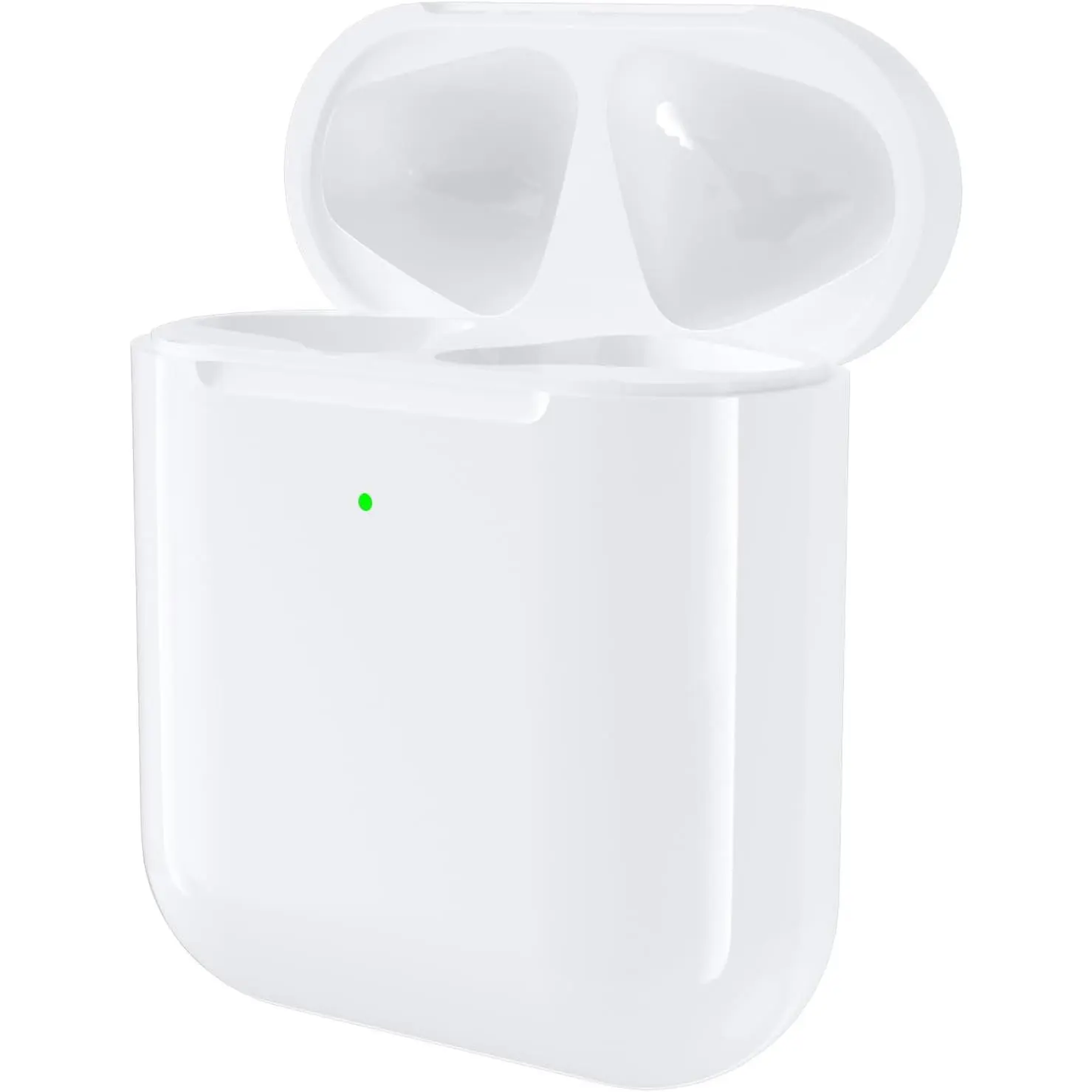 TRAIL RECKONING Compatible with 1st & 2nd Generation Airpod Charging Case, Wireless Airpod Replacement Case with Bluetooth Pairing Sync Button, Air Pods 1/2 Charging Cases Only, White, No Earbuds, Chargeable