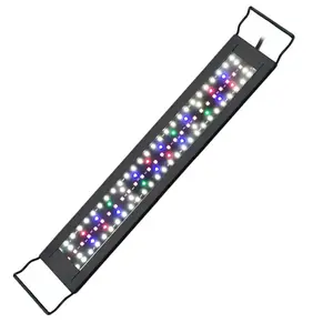 Aquarium LED Light Full Spectrum Waterproof Timing Dimming Bracket Aquarium Lighting for Algae Growth Fish Tank
