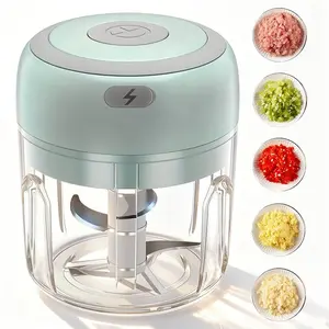 Rechargeable USB Electric Blender and Mini Food Processor, Portable Wireless Garlic Shredder, Vegetable Food Chopper, USB Garlic Mincer, Multifunctional Kitchen Appliances, Sharp Blades, Stainless Steel Material, Ideal Choice for the Kitchen