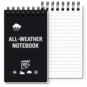 Mini A6 Waterproof Notebook, Portable Outdoor Journal, All-Weather Coil Notebook, Tear-Resistant Rainproof, Hiking Camping Travel Log, Blue