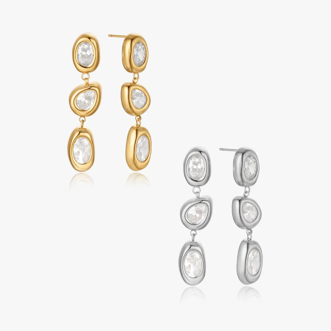 Lauren Multi Gem Drop Earrings