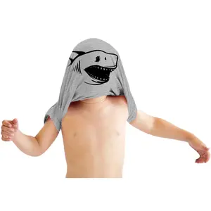 Toddler Ask Me About Jaws T Shirt Funny Shark Movie Flip Up Tee for Kids Funny Toddler Shirts Shark Apparel for Toddler Funny Flip Apparel Childrens Graphic Tees Light Grey
