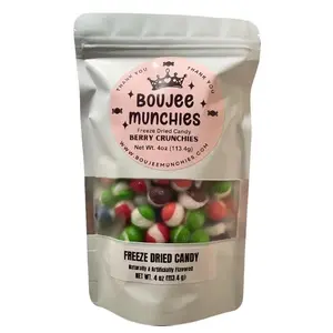 Boujee Munchies Berry Crunchies Freeze-Dried Candy - Sweet & Crunchy Snack - 4 oz Bag - Perfect for On-The-Go Snacking