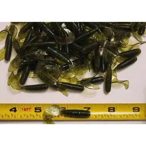 Motor Oil Flash 2 inch Soft Plastic Curl Tail Grubs