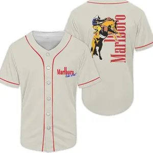 Marlboro Horsemen Baseball Jersey Beer Baseball Jersey Shirt Gift For Friends Drinking gift for him gift for her birthday gift Beer Lovers Baseball Jersey Alcohol Beverage Jersey 1TT