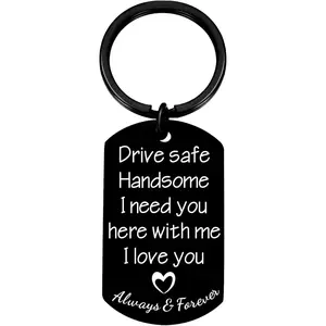 Valentines Day Gifts for Him Drive Safe Keychains for Boyfriend Husband Birthday Anniversary Christmas Gifts From Wife