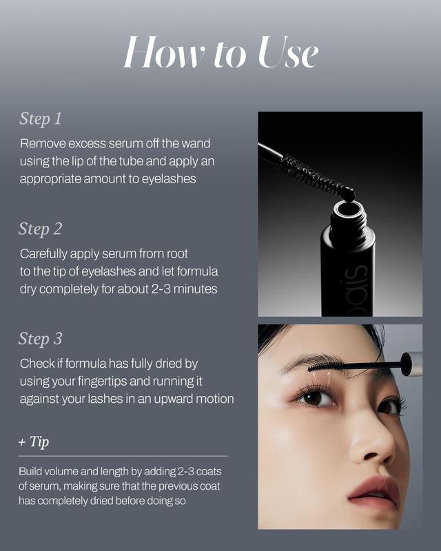 [ EPAIS Official Shop ] Eyelash Black Mascara Serum , Jumbo Size 15ml/0.5fl.oz - Safe & Gentle Lashes Care Infused Black Mascara for Longer, Thicker, Peptides, Biotin, Non-Prostaglandin, Paraben-Free