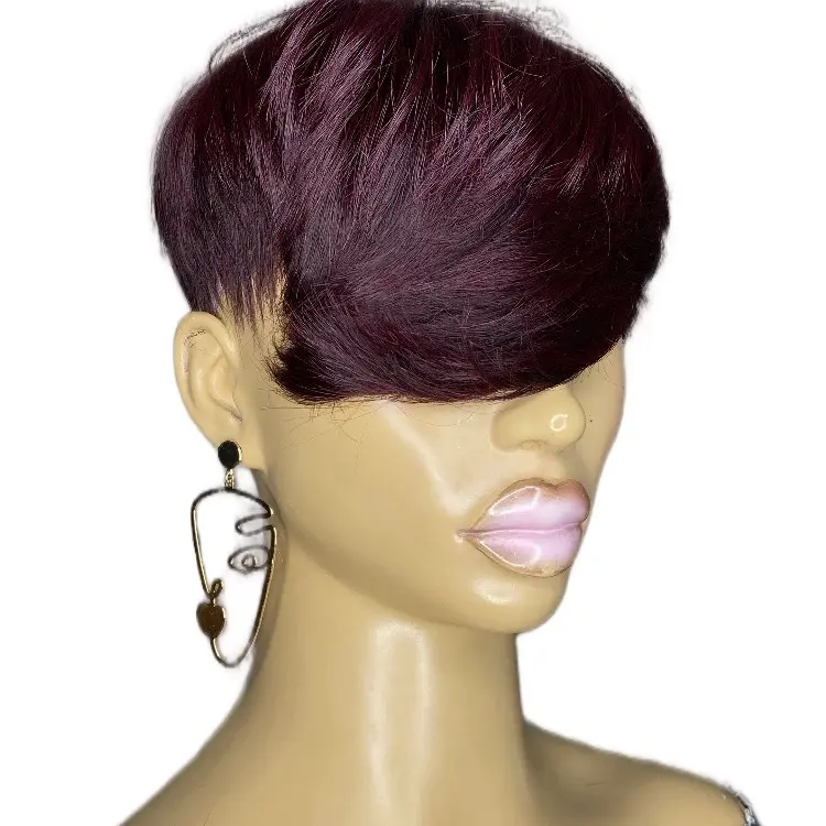 RAVEN Quick Weave Topper - 8x8 Burgundy #99j made with 100% Human Hair for Hair Loss Thinning or Styling - Secure Adhesive Glue & Breathable Stretchy Cap - Easy Install and Remove