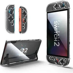 Switch2 Game Console Split Protective Case NS2 Game Console PC Crystal Transparent Switch2 Protective Cover