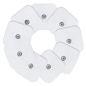 1.57"x1.57" Physiotherapy Tens Electrode Pads For EMS Muscle Stimulator Pulse Therapy Massager Conductive Gel Patch Electrostimulation Accessories Digital Therapy Machine Replacement Electrodes Pad Body Massage Tools