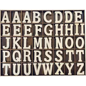 205 count 2 Inch Wooden Letters  Alphabets for Crafts,Organized with Extra Common Letters
