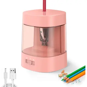 Electric Pencil Sharpener, Automatic Pencil Sharpeners for No.2 Pencils Colored Pencils, USB &  Operated Pencil Sharpener for , School, Home, Office, Classroom, Pink