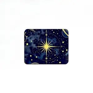 A New Mouse Pad Featuring a 2D Design of a Deep Starry Sky, with a Black Background Adorned with Golden Stars And Nebulae, Providing a Visually Rich Layered Effect. This Practical And Stylish Mouse Pad Is Designed for Gamers And Office WorkersSize 20X24cm